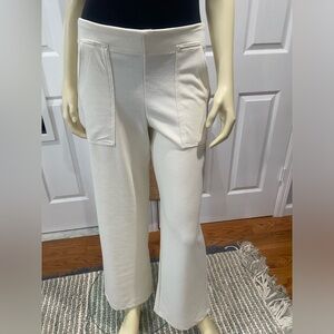Max Studio London Stylish Cream Women's Pants/Size Large / Mid rise, full Length